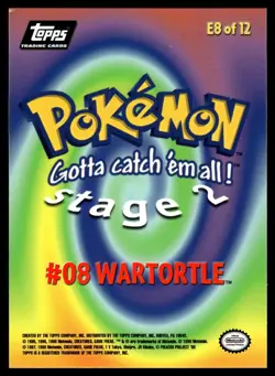 Squirtle Wartortle Blastoise E7 E8 E9 of 12 Topps Movie Non-Holo Pokemon Cards - Image 5