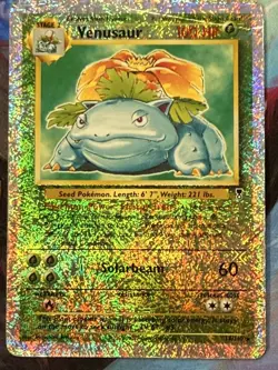 2002 Pokemon Legendary Collection Venusaur Reverse Holo Foil 18/110 - Damaged - Image 1