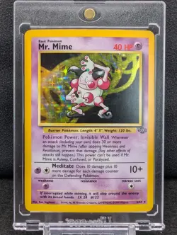 1999 Pokemon Jungle Mr. Mime 6/64 HOLO LP - Image 1