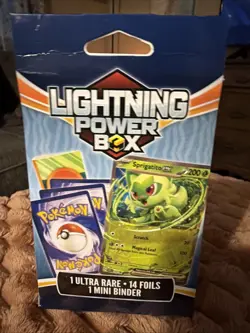 New Sealed Pokemon Lightning Power Box 1 Ultra Rare 14 Foils 1 Mini Binder NIP - Image 2