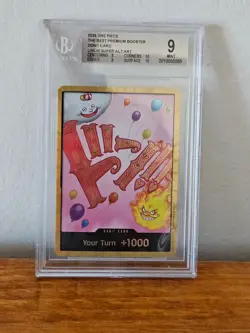 One Piece TCG, PRB-01 Big Mom Gold Don!! card, English, BGS 9 - Image 1