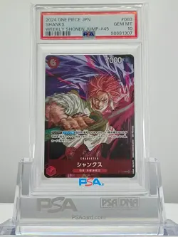 PSA10 One Piece Shanks Weekly Shonen Jump #45 Magazine Supplement Promo Japanese - Image 1