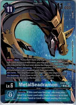 MetalSeadramon (Alternate Art) EX10-012 R Sinister Order - Digimon Card - NM - Image 1