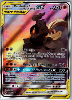 Marshadow & Machamp GX 199/214 SM - Unbroken Bonds - Pokemon Card - NM - Image 1