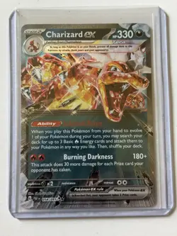 Pokemon TCG Charizard EX Holo Double Rare Card SV Paldean Fates 054/091 - Image 1