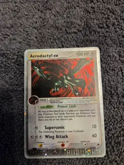 Pokemon Aerodactyl EX Holo Rare Ancient Card 100 HP 94/100 EX Sandstorm English - Image 1