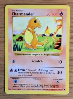 Pokemon Card Base Set (Shadowless) Bundle. Dewgong 025/102 Charmander 46/102 - Image 2