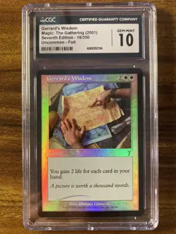 MTG✨GERRARD’S WISDOM FOIL✨7th Edition CGC 10 GEM MINT UNCOMMON Sorcery Low POP ! - Image 1