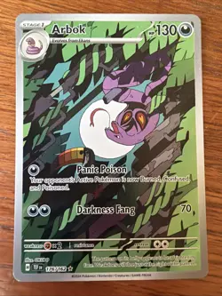 Pokemon TCG Arbok 176/162 SV05: Scarlet Violet Temporal Forces Illustration Rare - Image 1
