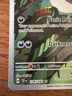 Pokemon TCG Arbok 176/162 SV05: Scarlet Violet Temporal Forces Illustration Rare - Image 2