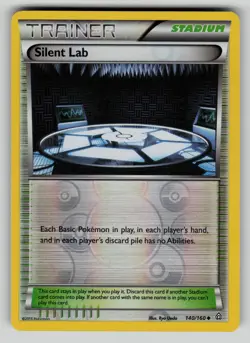 Silent Lab 140/160 Uncommon Primal Clash Pokemon Reverse Holo LP - Image 1