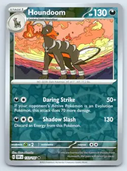 Pokemon Houndoom SV03: Obsidian Flames OBF Reverse Holo 133/197 NM - Image 1