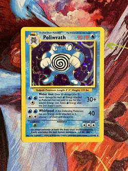 1999 Pokemon TCG - Poliwrath - Base Set Unlimited Holo 13/102 LP/NM - Image 1