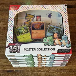 Sealed Lot Case of 12 Pokemon TCG Scarlet & Violet 151 Poster Collection Boxes - Image 2