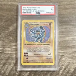 Pokemon Nintendo Machamp 1st Edition Shadowless Holo 8/102 PSA 5 100 HP - Image 1