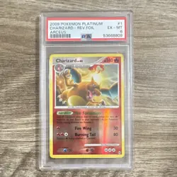 Pokemon TCG 2009 Charizard Arceus Reverse Holo 1/99 PSA 6 140 HP - Image 1