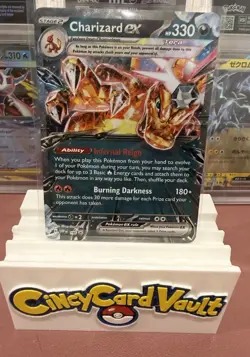 Pokemon Charizard ex 054/091 Paldean Fates Double Rare Tera Holo 330 HP - Image 1