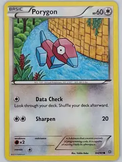 Porygon 64/98 Pokemon - XY Ancient Origins MP - Image 1