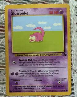 *Australian Print* Pokemon TCG: 1999-2000 Red Logo Fossil Slowpoke. MP. - Image 1