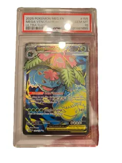 2025 POKEMON MEG EN-MEGA EVOLUTION ULTRA RARE #155 MEGA VENUSAUR EX PSA 10 - Image 1