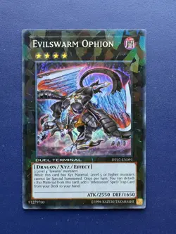Yugioh - Evilswarm Ophion DT07-EN091 Super Rare Duel Terminal 7 LP - Image 1