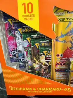 Pokemon Reshiram & Charizard GX Tag Team Premium Collection Box - Factory Sealed - Image 2