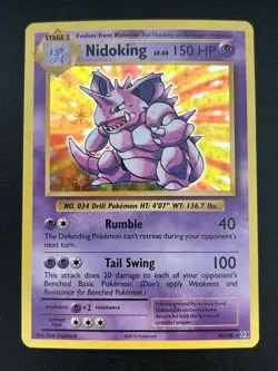 Nidoking 45/108 - Pokemon XY Evolutions Holo Rare Card NM - Image 1