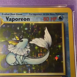 Pokemon 1999 Jungle Vaporeon Holo Rare Card 12/64 PSA 6 Graded - Image 4