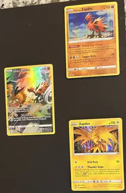 Pokemon Zapdos Card Lot 5 Cards Holo Promo Rocket’s Galarian No Duplicates - Image 3