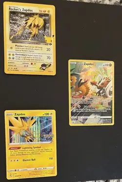 Pokemon Zapdos Card Lot 5 Cards Holo Promo Rocket’s Galarian No Duplicates - Image 4