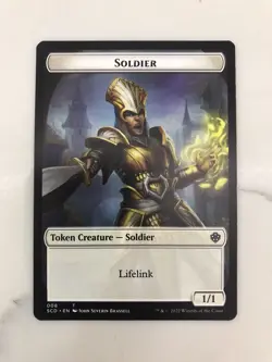 Eldrazi / Soldier Token MTG Magic Gathering Card NM Mint Starter Commander SCD - Image 2