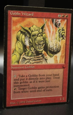 MTG Goblin Wizard The Dark 1994 Rare Creature Red Daniel Gelon Magic Card MP+ - Image 2