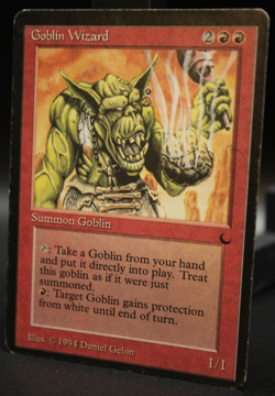 MTG Goblin Wizard The Dark 1994 Rare Creature Red Daniel Gelon Magic Card MP+ - Image 3
