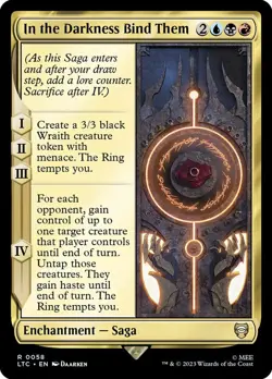 1x In the Darkness Bind Them NM-Mint, English Commander: The Lord of the Rings: - Image 1