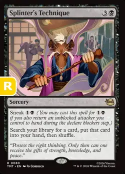 MTG Splinter's Technique Teenage Muntant Ninja Turtles Rare Sorcery NM - Image 1