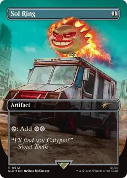 MTG Secret Lair PlayStation Twisted Metal Sol Ring Rainbow Foil Edition - Image 2