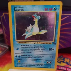 Lapras Fossil Holo 10/62 MP Pokemon TCG - Image 1