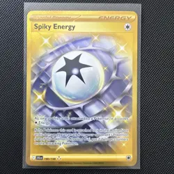 Pokemon TCG Spiky Energy Holo Rare Card 190/159 Special Energy Gold - Image 1