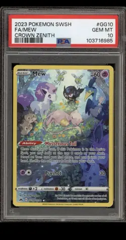 Pokemon Mew Crown Zenith Galarian Gallery Full Art #GG10 PSA 10 Gem Mint - Image 1