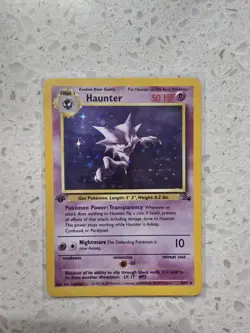 Pokemon Haunter Fossil 6/62 1st Edition Holo Rare 1999 English TCG - Image 1