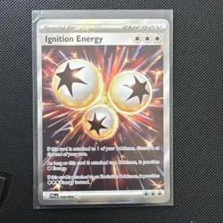 Ignition Energy 124/094 Mega Evolution Phantasmal Flames Full Art Holo Pokemon - Image 1