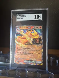Pokemon Charizard EX Double Rare Holo Scarlet & Violet 151 006/165 SGC 10 2023 - Image 1