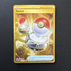 Pokemon TCG Card - Switch 206/165 151 Hyper Rare Gold English - Image 1