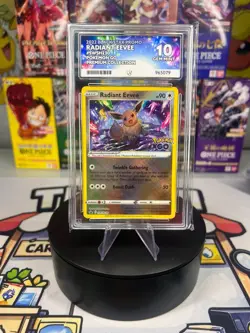 Pokemon TCG Radiant Eevee Black Star Promo SWSH230 Pokemon Go - ACE 10 GEM MINT - Image 1