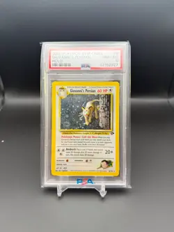 2000 POKEMON GYM CHALLENGE HOLO #8 GIOVANNI'S PERSIAN PSA 8 SWIRL - Image 1