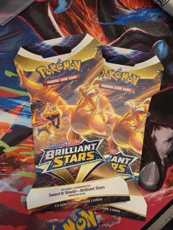 Pokemon TCG: Sword & Shield-Brilliant Stars Sleeved Booster Pack(2) PACKS 820650809972 - Image 1