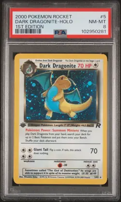2000 POKEMON ROCKET #5 DARK DRAGONITE-HOLO 1ST EDITION - Image 1