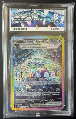 Pokemon TCG Terapagos EX Prismatic Evolutions Holo 170/142 Ace 8 Near Mint - Image 1