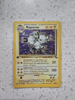 1999 Pokemon Fossil Magneton 11/62 1st Edition Holo Rare Vintage - Image 1