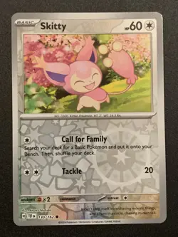 Skitty - 130/162 - Reverse Holo Common - SV5: Temporal Forces - Pokemon TCG - Image 1